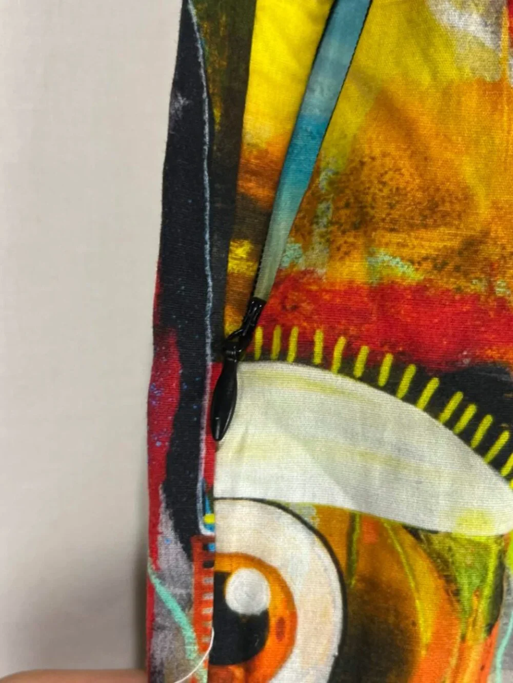 NWT Tango Hotel Self Portrait Mens Multi Abstract Art Swim Trunks Sz Small